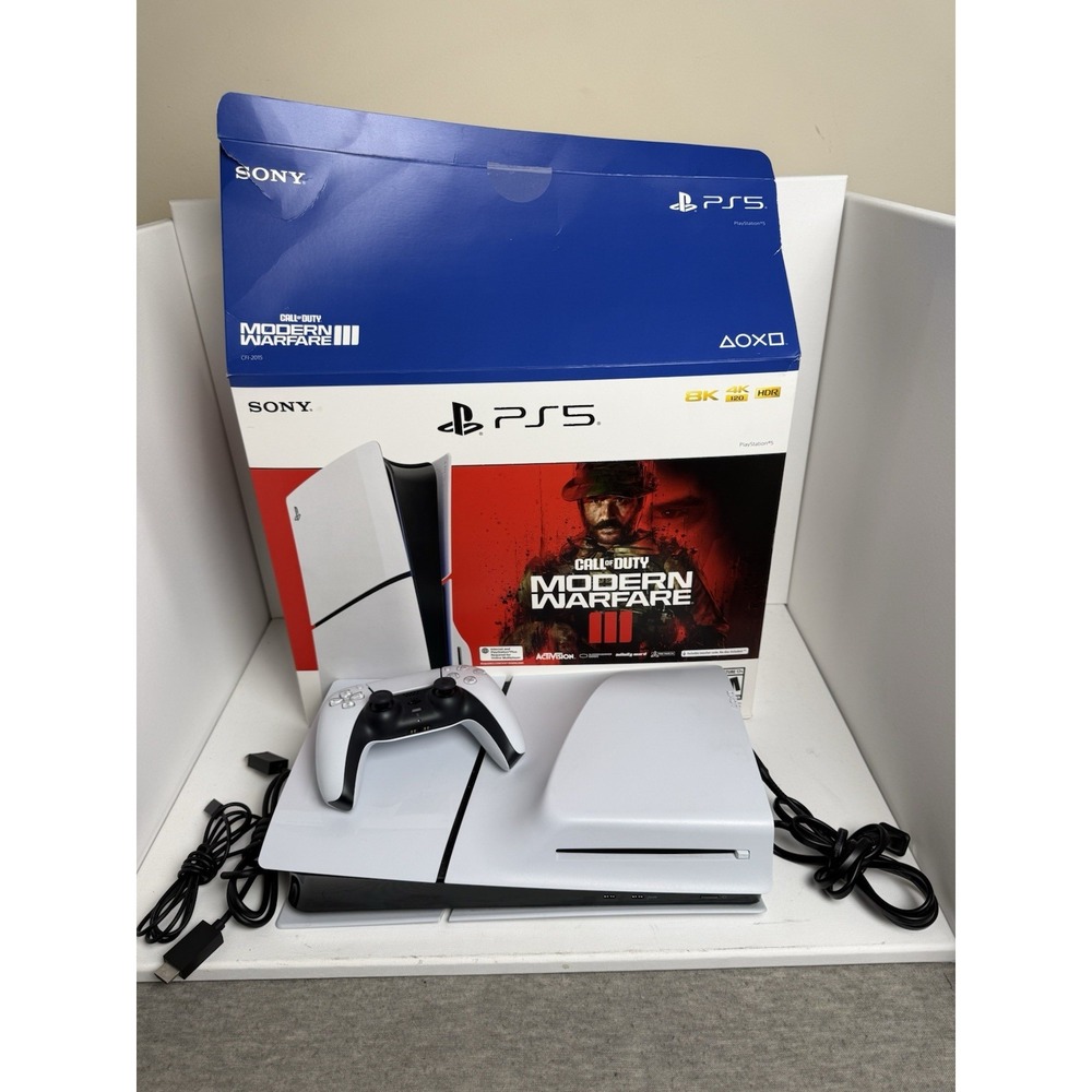 Sony PS5 Slim Blu-Ray Edition Call of Duty Modern Warfare III Bundle 1TB...